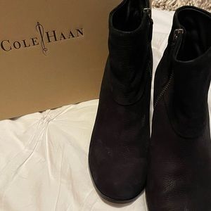 Coke Haan black booties size 8